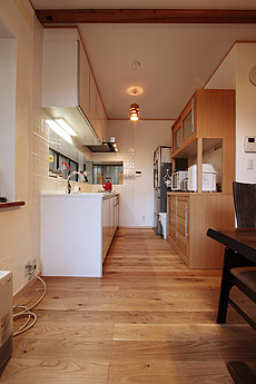 ホワイト オーク 無垢フローリング　施工写真