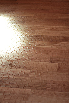 ホワイト オーク 無垢フローリング　施工写真