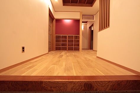 山桜（本桜）　無垢フローリング　施工写真