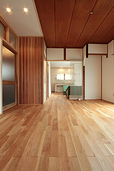 山桜（本桜）　無垢フローリング　施工写真