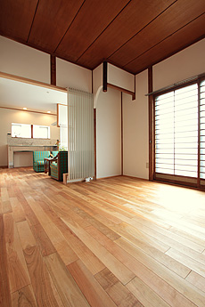 山桜（本桜）　無垢フローリング　施工写真