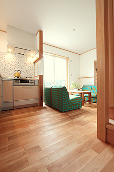 山桜（本桜）　無垢フローリング　施工写真