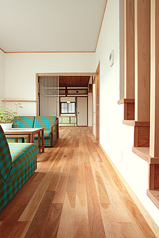 山桜（本桜）　無垢フローリング　施工写真