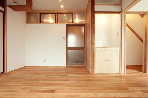 山桜（本桜）　無垢フローリング　施工写真