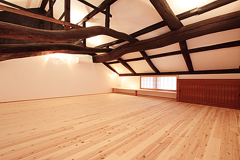 杉（すぎ）無垢フローリング　施工写真