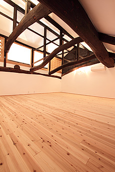 杉（すぎ）無垢フローリング　施工写真