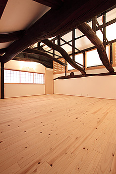 杉（すぎ）無垢フローリング　施工写真