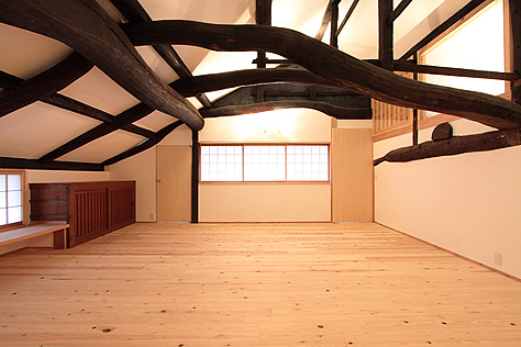 杉（すぎ）無垢フローリング　施工写真