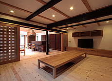 杉（すぎ）無垢フローリング　施工写真