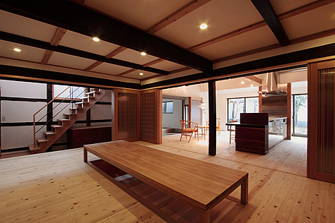 杉（すぎ）無垢フローリング　施工写真