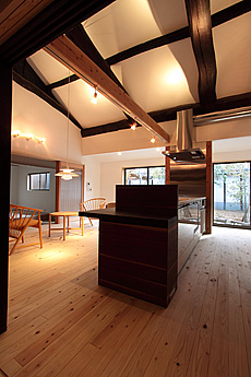 杉（すぎ）無垢フローリング　施工写真