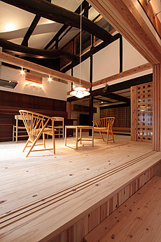 杉（すぎ）無垢フローリング　施工写真