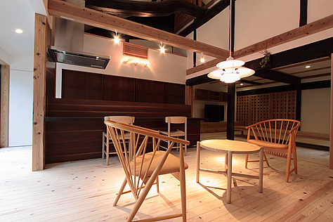 杉（すぎ）無垢フローリング　施工写真