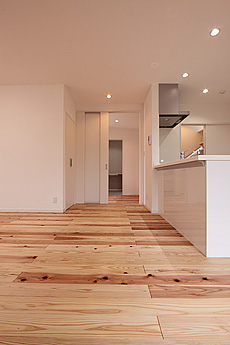 杉（すぎ）無垢フローリング　施工写真