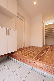 杉（すぎ）無垢フローリング　施工写真