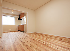 杉（すぎ）無垢フローリング　施工写真