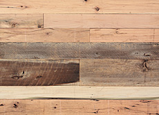 写真：ヴィンテージ バーン　無垢フローリング（裏面）