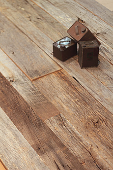 ヴィンテージ バーン　無垢フローリング　施工イメージ