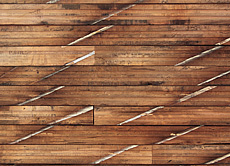 写真：ヴィンテージ メープル　無垢フローリング（裏面）