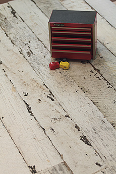 ヴィンテージ オーク ホワイト　無垢フローリング　施工イメージ