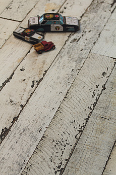 ヴィンテージ オーク ホワイト　無垢フローリング　施工イメージ