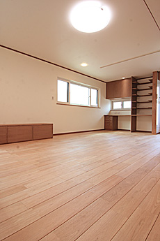 鬼くるみ（ウォールナット） 無垢フローリング　施工写真