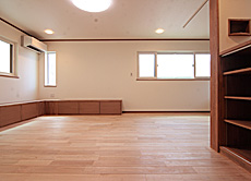 鬼くるみ（ウォールナット） 無垢フローリング　施工写真