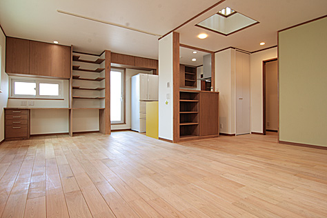 鬼くるみ（ウォールナット） 無垢フローリング　施工写真