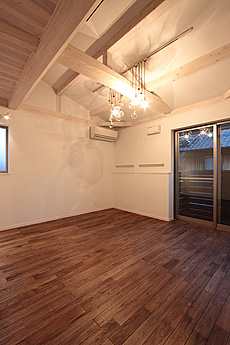 鬼くるみ（ウォールナット） 無垢フローリング　施工写真