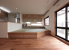 鬼くるみ（ウォールナット） 無垢フローリング　施工写真