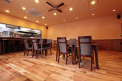 鬼くるみ（ウォールナット） 無垢フローリング　施工写真