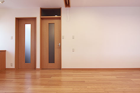 竹（バンブー）無垢フローリング　施工写真