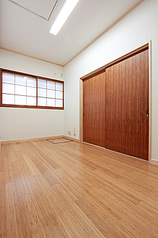 竹（バンブー）無垢フローリング　施工写真