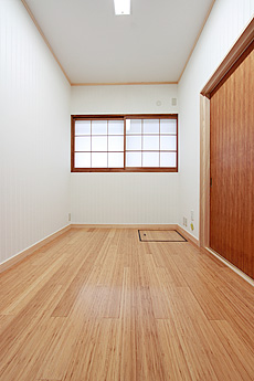 竹（バンブー）無垢フローリング　施工写真