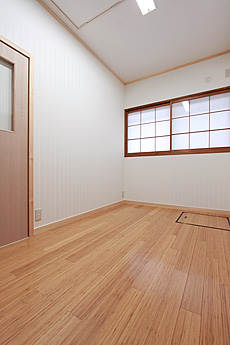 竹（バンブー）無垢フローリング　施工写真