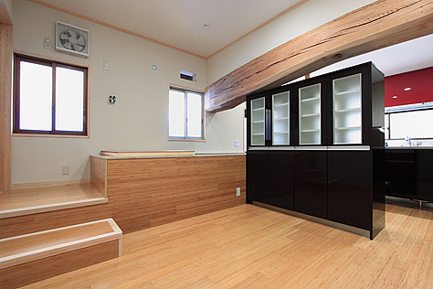 竹（バンブー）無垢フローリング　施工写真