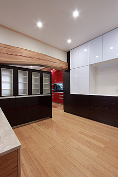 竹（バンブー）無垢フローリング　施工写真