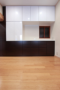 竹（バンブー）無垢フローリング　施工写真