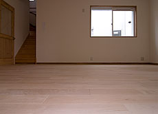 樺（カバ/バーチ）無垢フローリング　施工写真