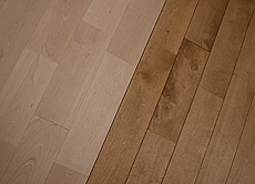 樺（カバ/バーチ）無垢フローリング　施工写真