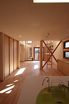 樺（カバ/バーチ）無垢フローリング　施工写真