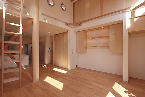 樺（カバ/バーチ）無垢フローリング　施工写真