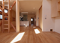 樺（カバ/バーチ）無垢フローリング　施工写真