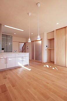 樺（カバ/バーチ）無垢フローリング　施工写真