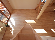 樺（カバ/バーチ）無垢フローリング　施工写真