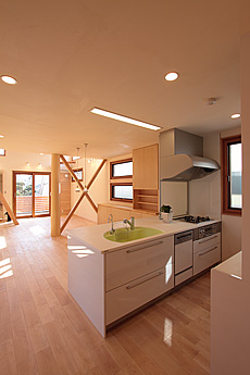 樺（カバ/バーチ）無垢フローリング　施工写真