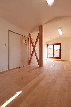 樺（カバ/バーチ）無垢フローリング　施工写真