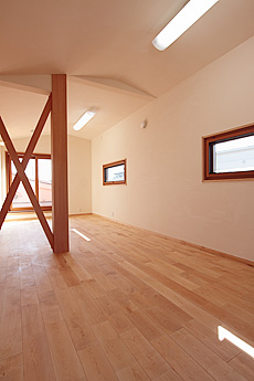 樺（カバ/バーチ）無垢フローリング　施工写真