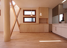 樺（カバ/バーチ）無垢フローリング　施工写真