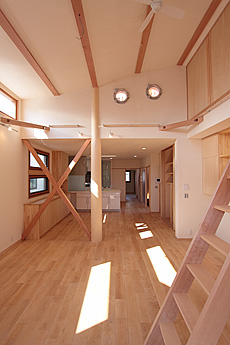 樺（カバ/バーチ）無垢フローリング　施工写真